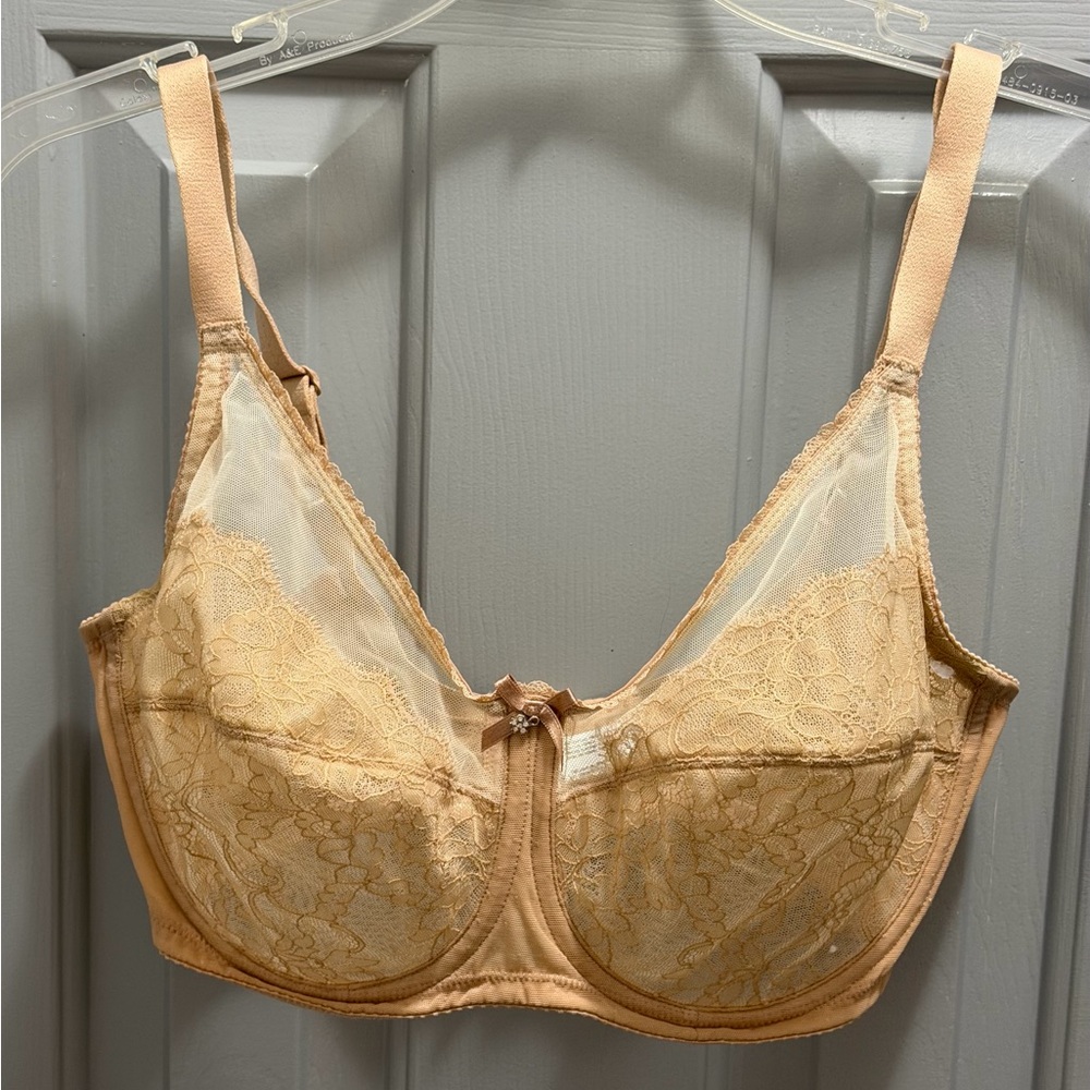 Wacoal Retro Chic Full Figure Underwire Unlined Bra (Style #855186) Tan 34DDD